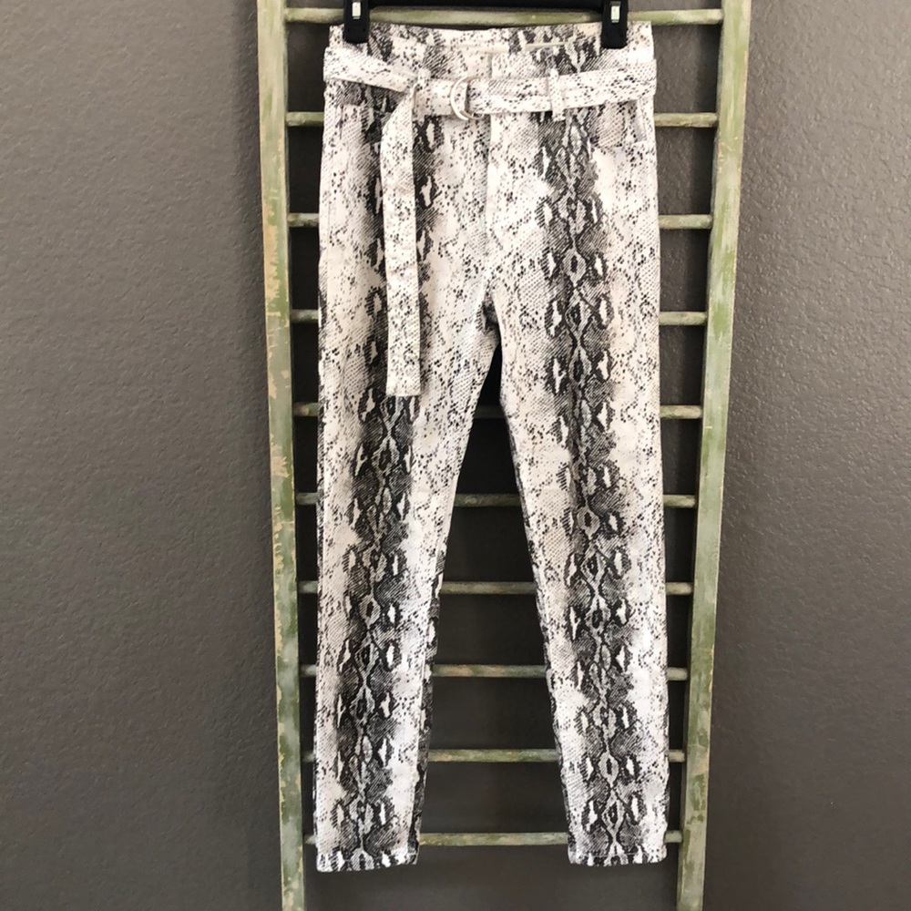 Snake print pants